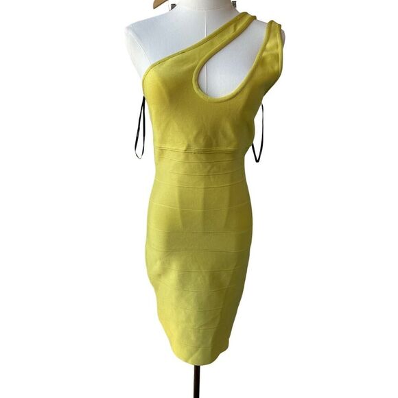 Herve Leger x Forever 21 Yellow Bandage Dress Sz. M Soldout Piece - Picture 1 of 9